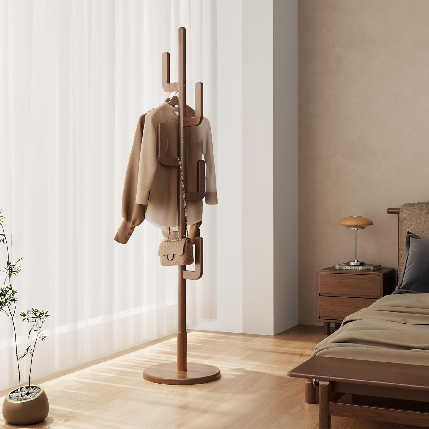 Porte-manteau cactus en bois