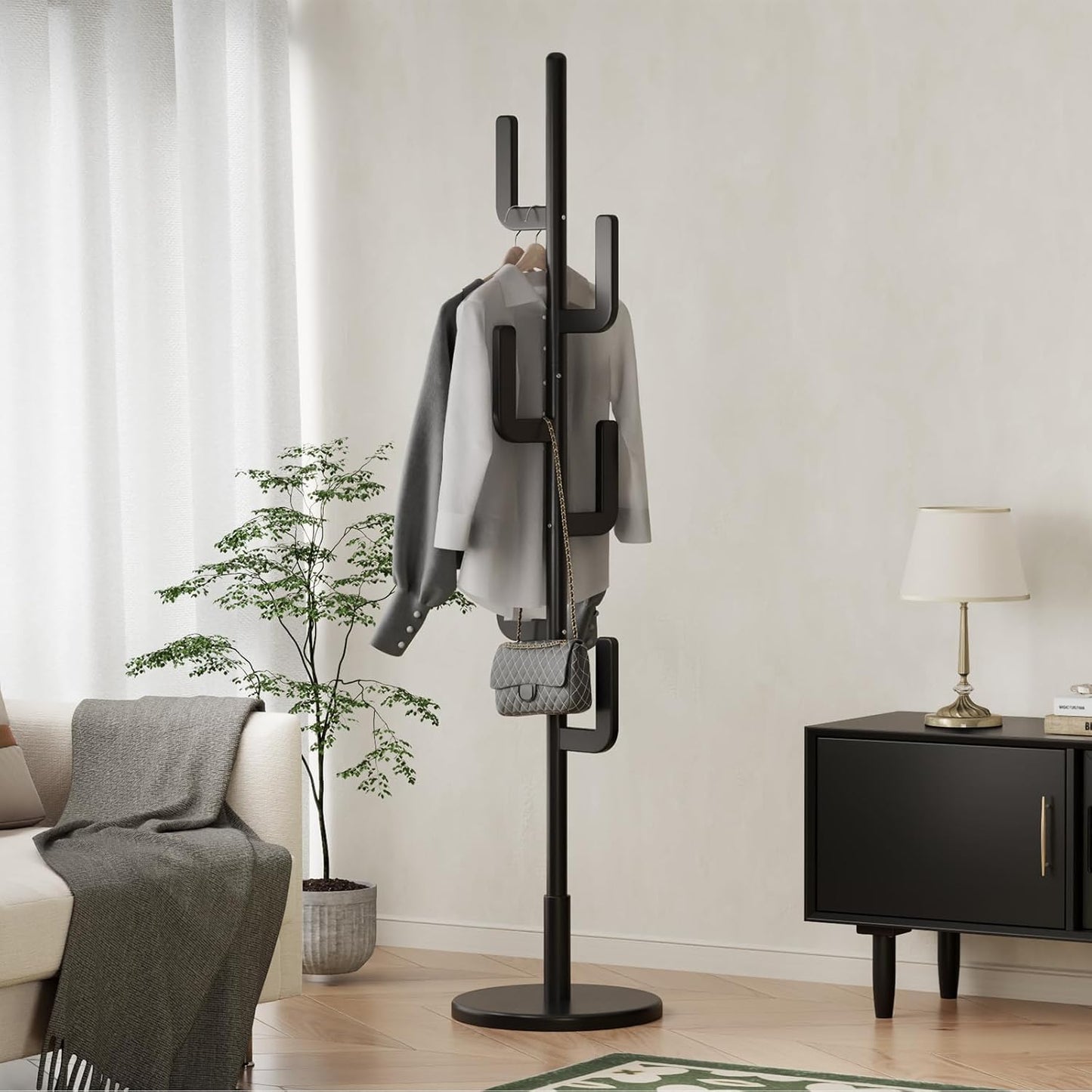 Porte-manteau cactus en bois