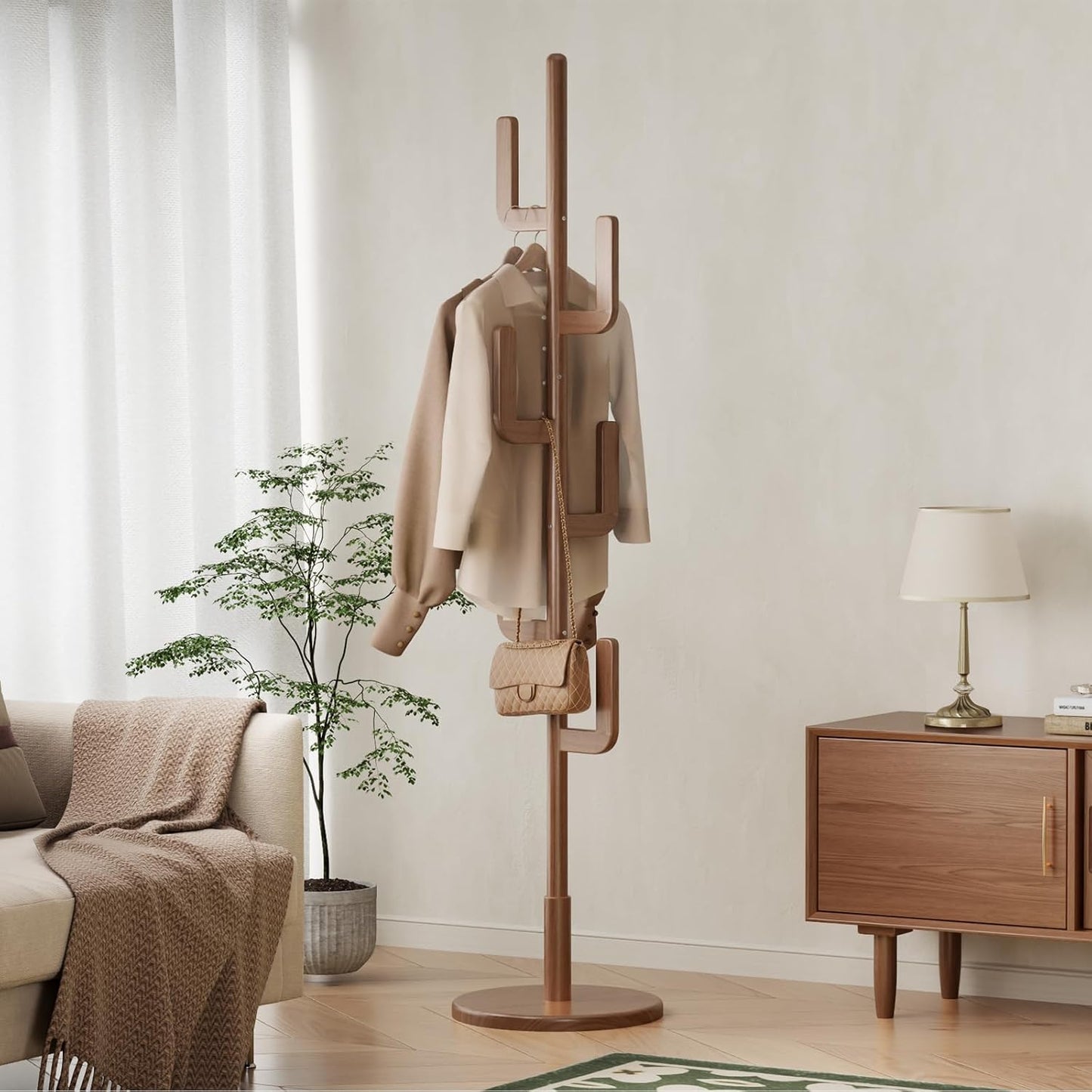 Porte-manteau cactus en bois