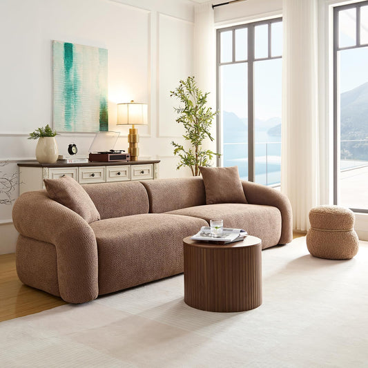 Canapé 3 places moderne en tissu bouclé HAMORE