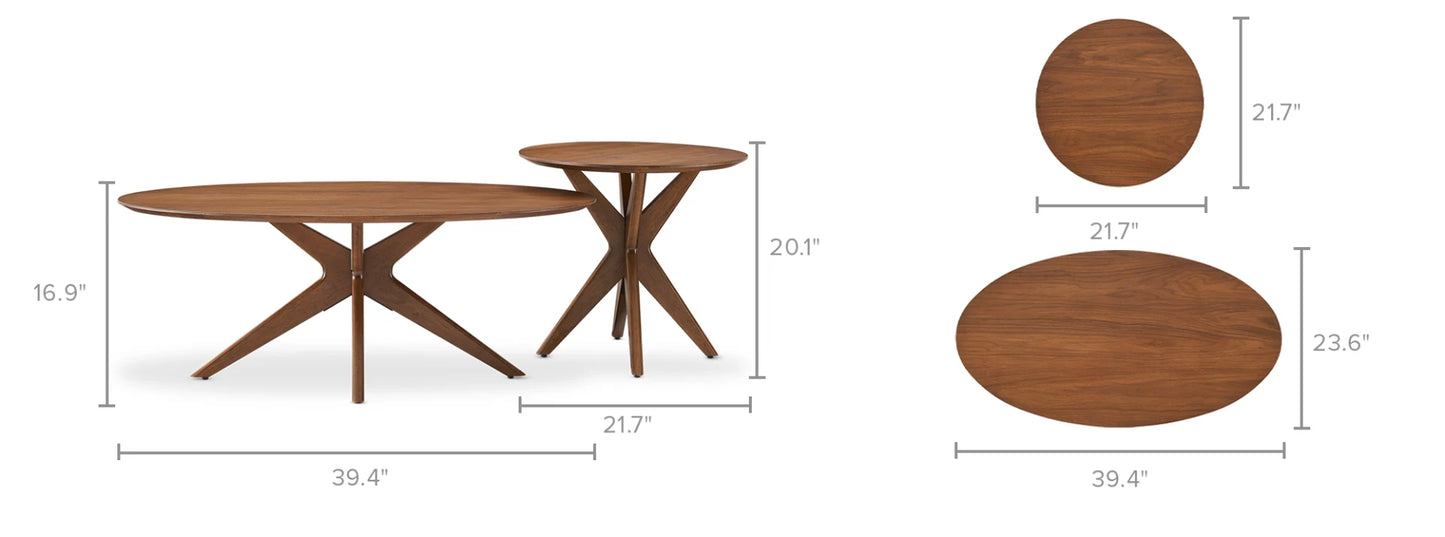 Ensemble de tables basse Baristol