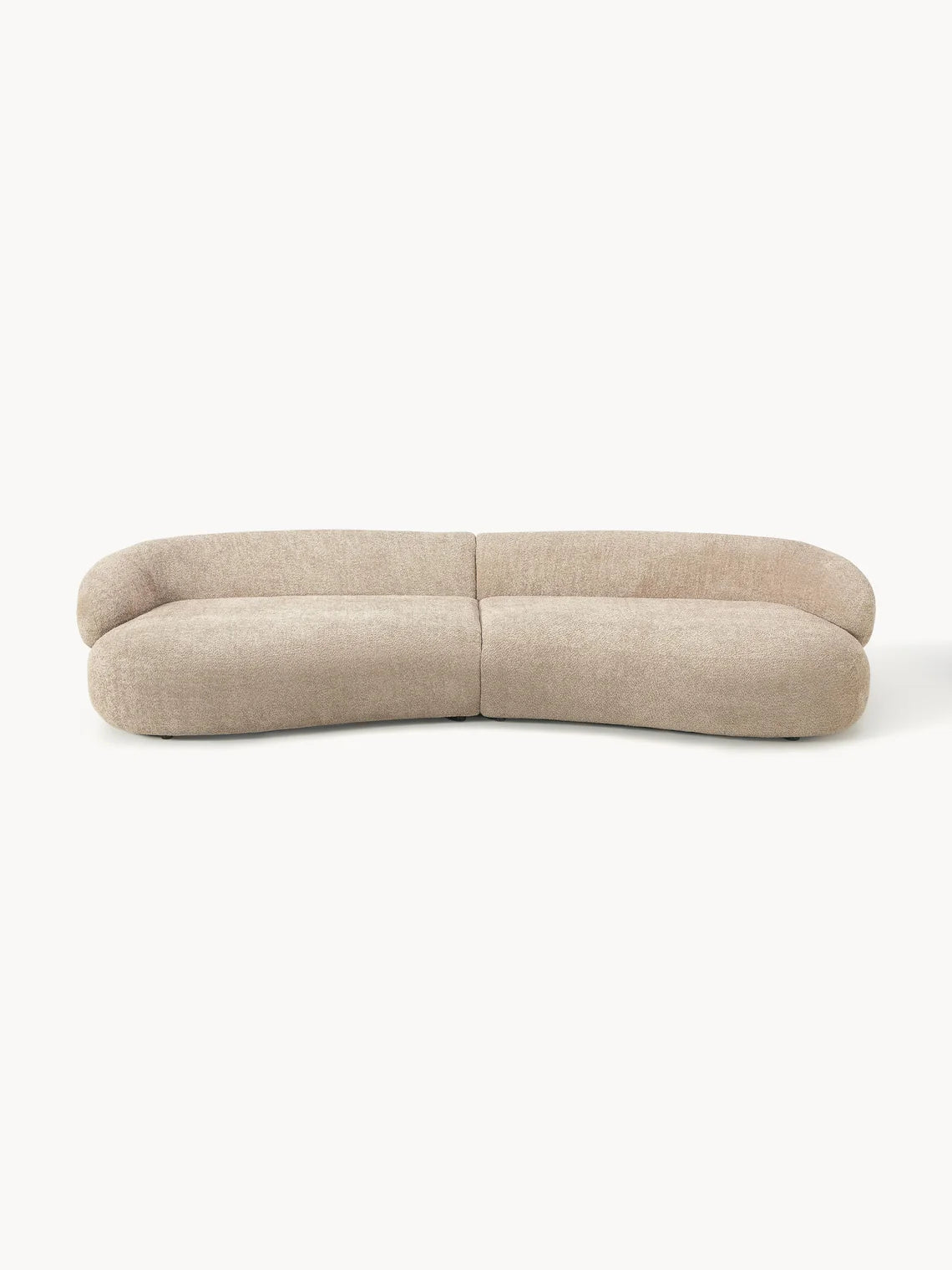 Canapé 4 places en peluche-bouclette Alba
