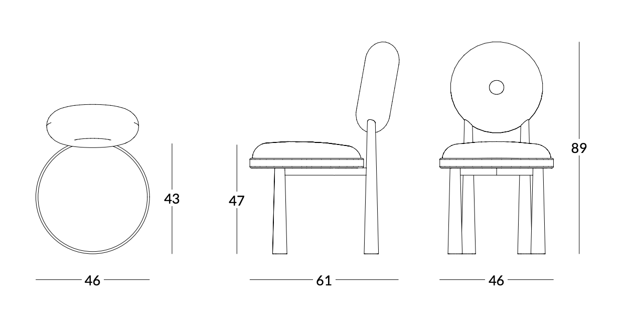 Chaise  DADY - "Haute couture"