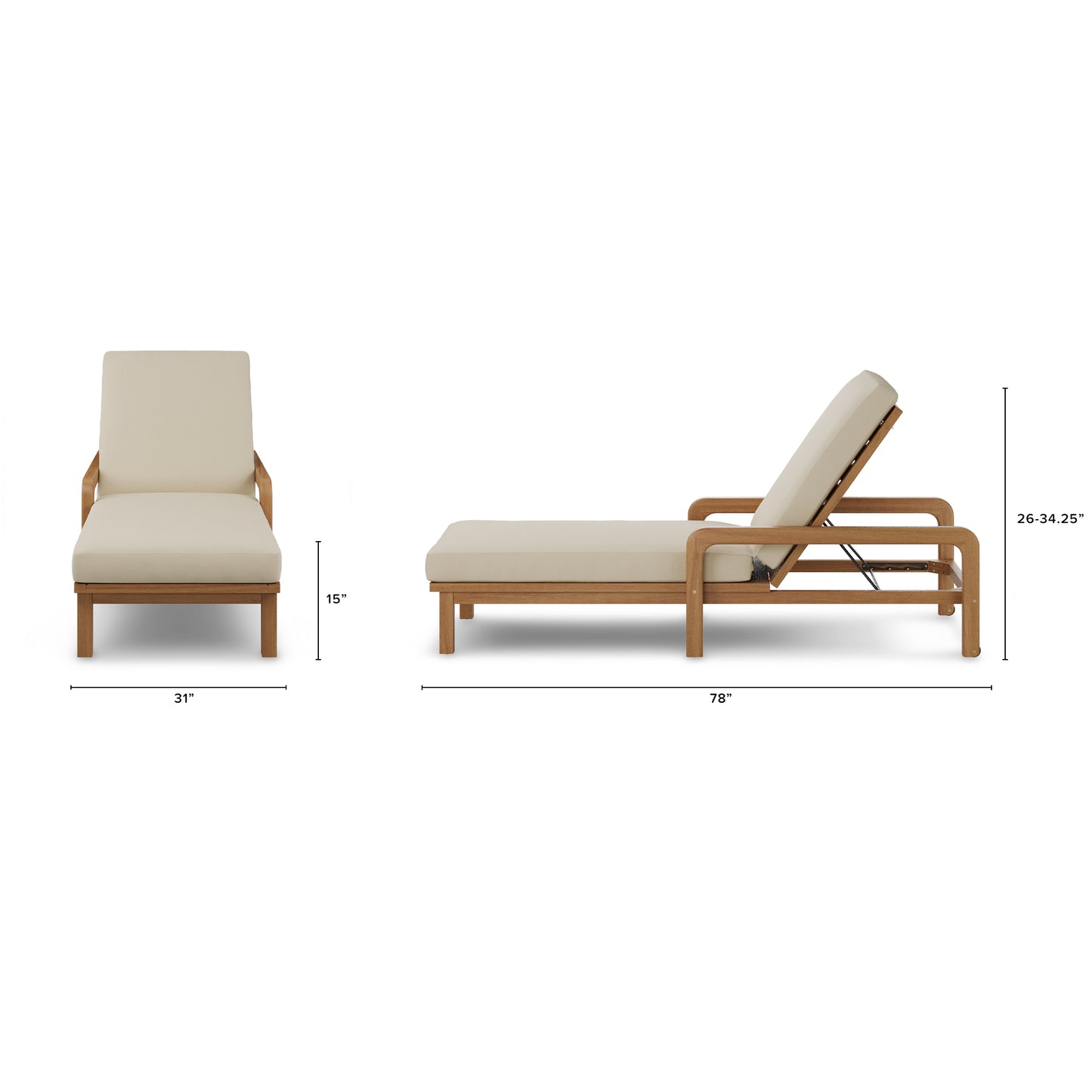 Chaise longue IVORY