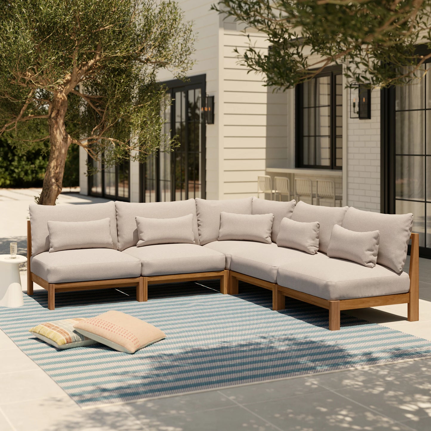 Canapé d'extérieur modulaire sans accoudoirs NEMO