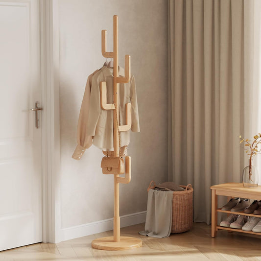 Porte-manteau cactus en bois